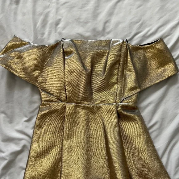 green emerald velvet dress Shop Ramia Pointelle Knit Midi Dress Gold for Woman Online main image 0